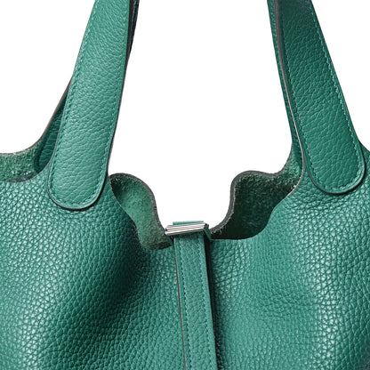 Hermes Taurillon Clemence Picotin Lock 18 PM Vert Vertigo 6 of 9