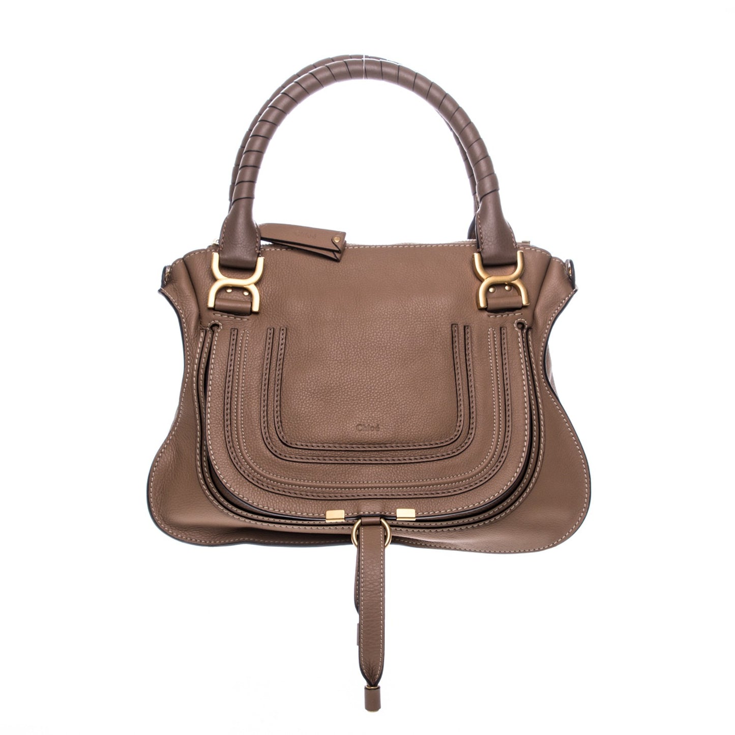 Calfskin Medium Marcie Satchel Nut