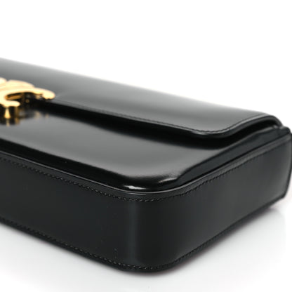 Celine Shiny Calfskin Triomphe Chain Bag Black 8 of 8
