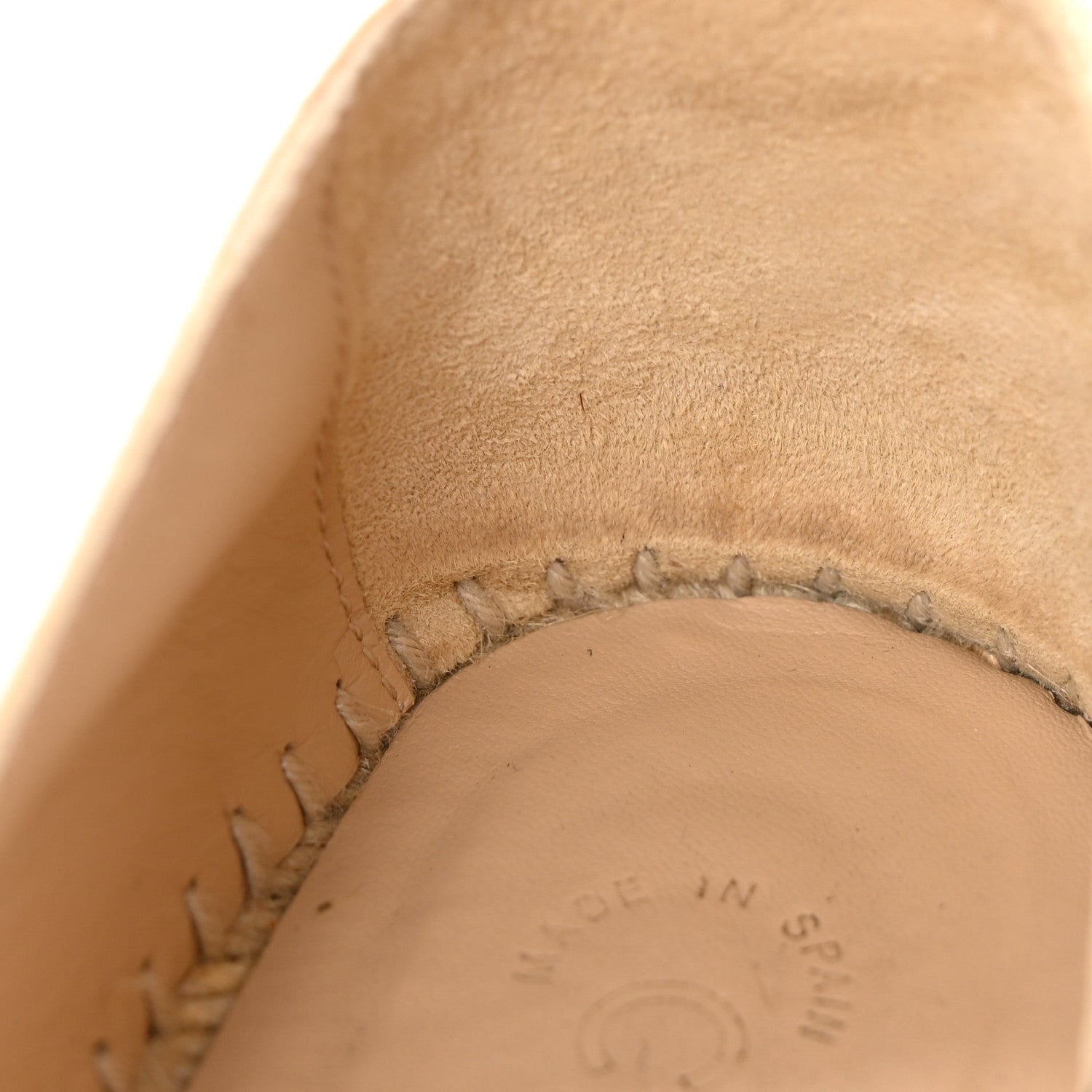 Chanel Lambskin CC Espadrilles 36 Beige Black 10 of 11