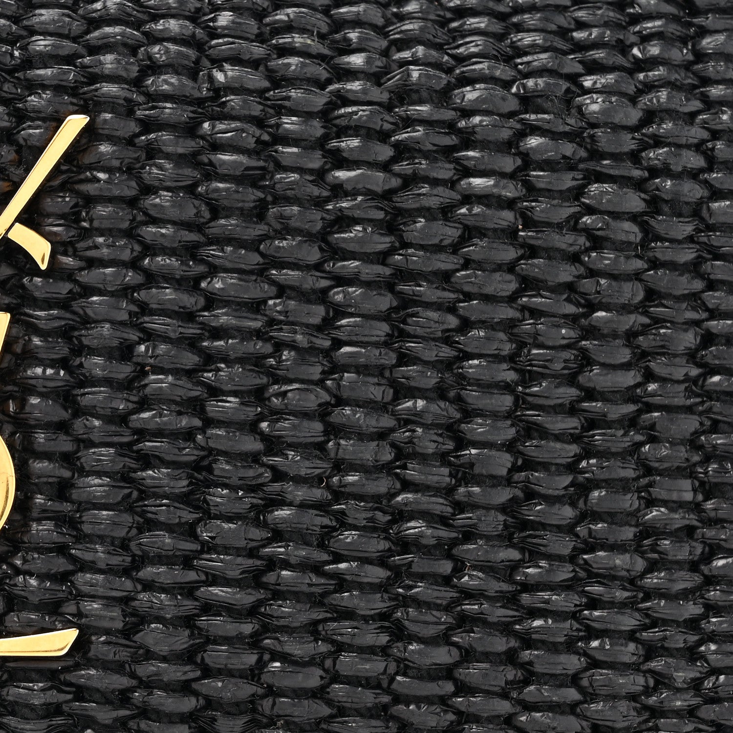 Saint Laurent Raffia Canvas Monogram Mini Lou Camera Bag Black 8 of 11