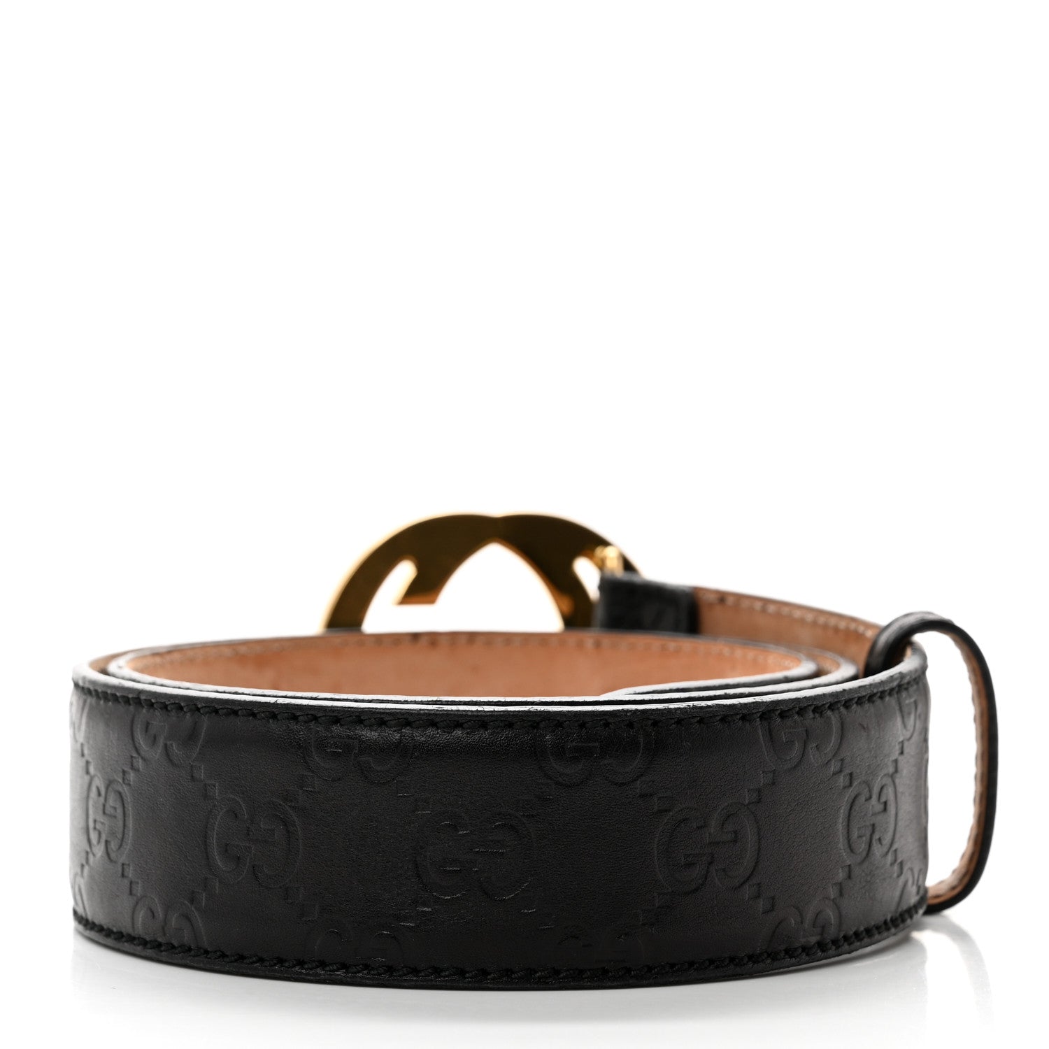 Gucci Guccissima Signature Interlocking G 40mm Belt 85 34 Black 2 of 5