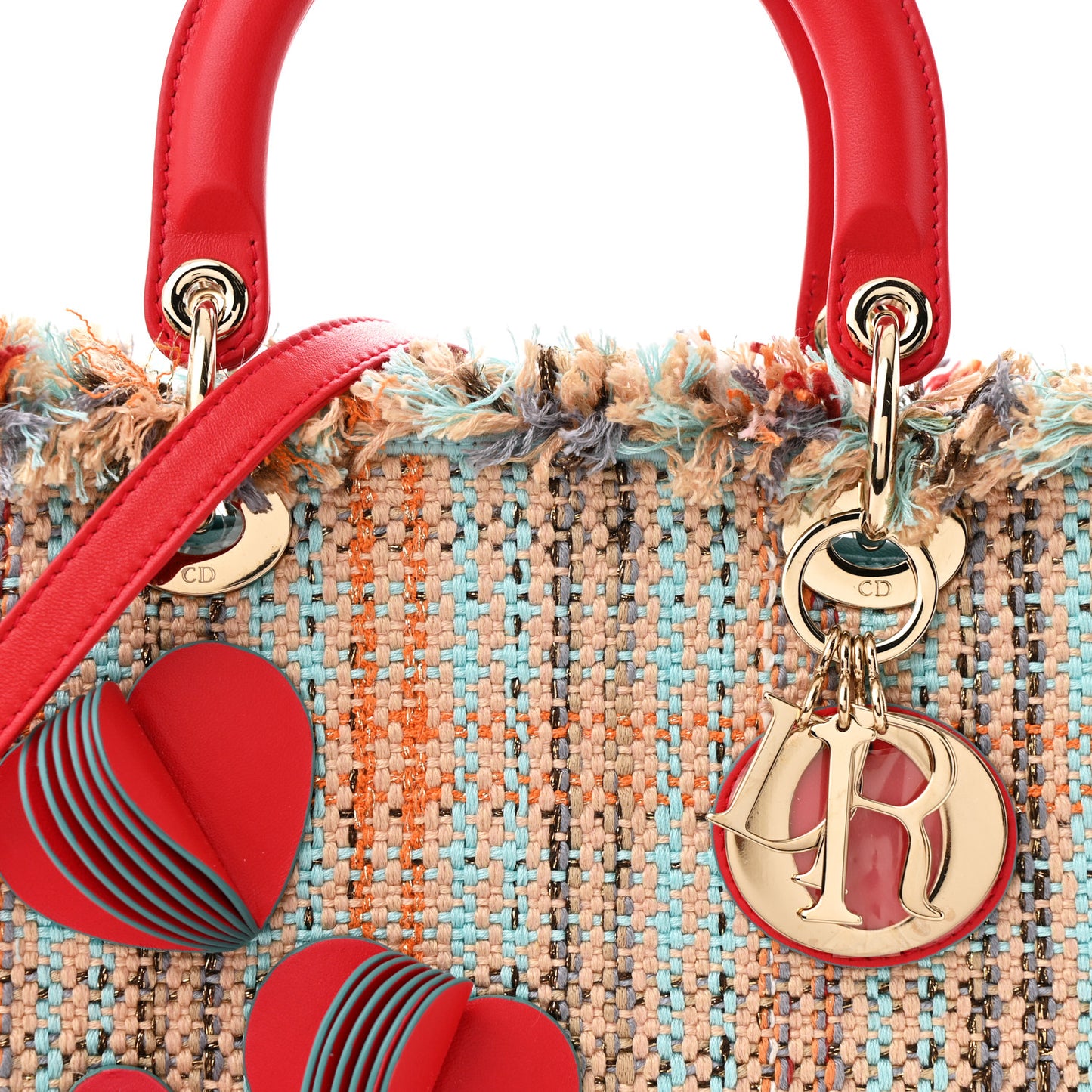 Tweed Heart Deco Medium Lady Dior Multicolor