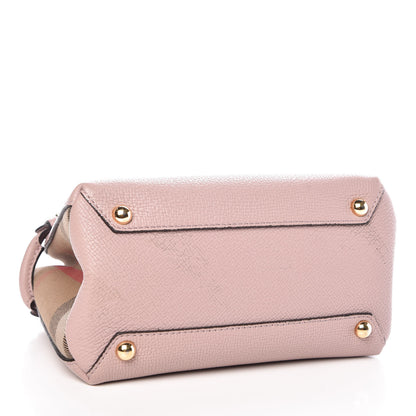 Burberry Grainy Calfskin House Check Baby Banner Tote Pale Orchid 4 of 13