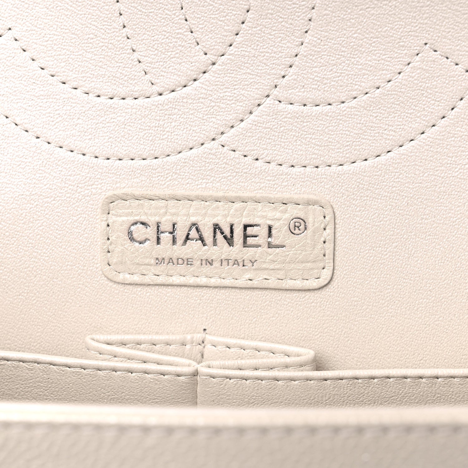 Chanel Pearly Caviar Quilted Jumbo Double Flap Dark White 6 of 9