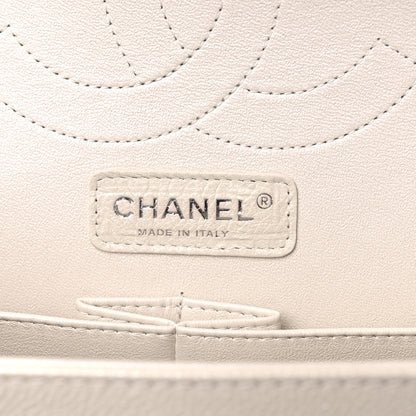 Chanel Pearly Caviar Quilted Jumbo Double Flap Dark White 6 of 9