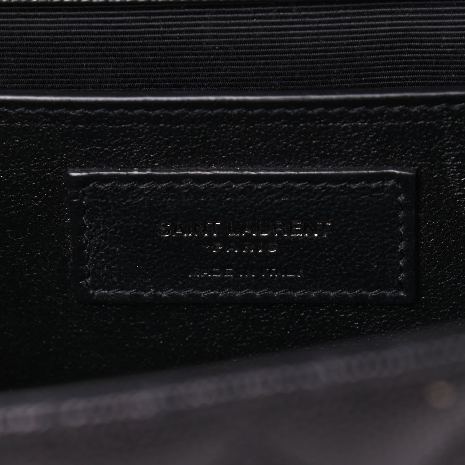 Saint Laurent Grain De Poudre Textured Mixed Matelasse Triquilt Medium Monogram Satchel Black 6 of 9