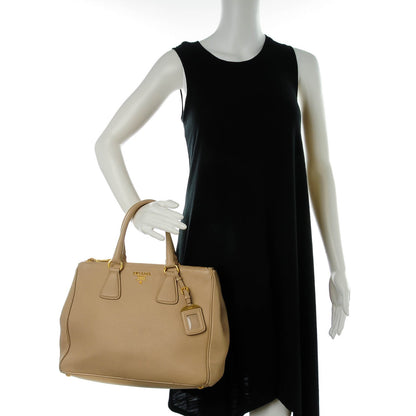 Prada Vitello Daino Large Double Zip Tote Sabbia 2 of 9