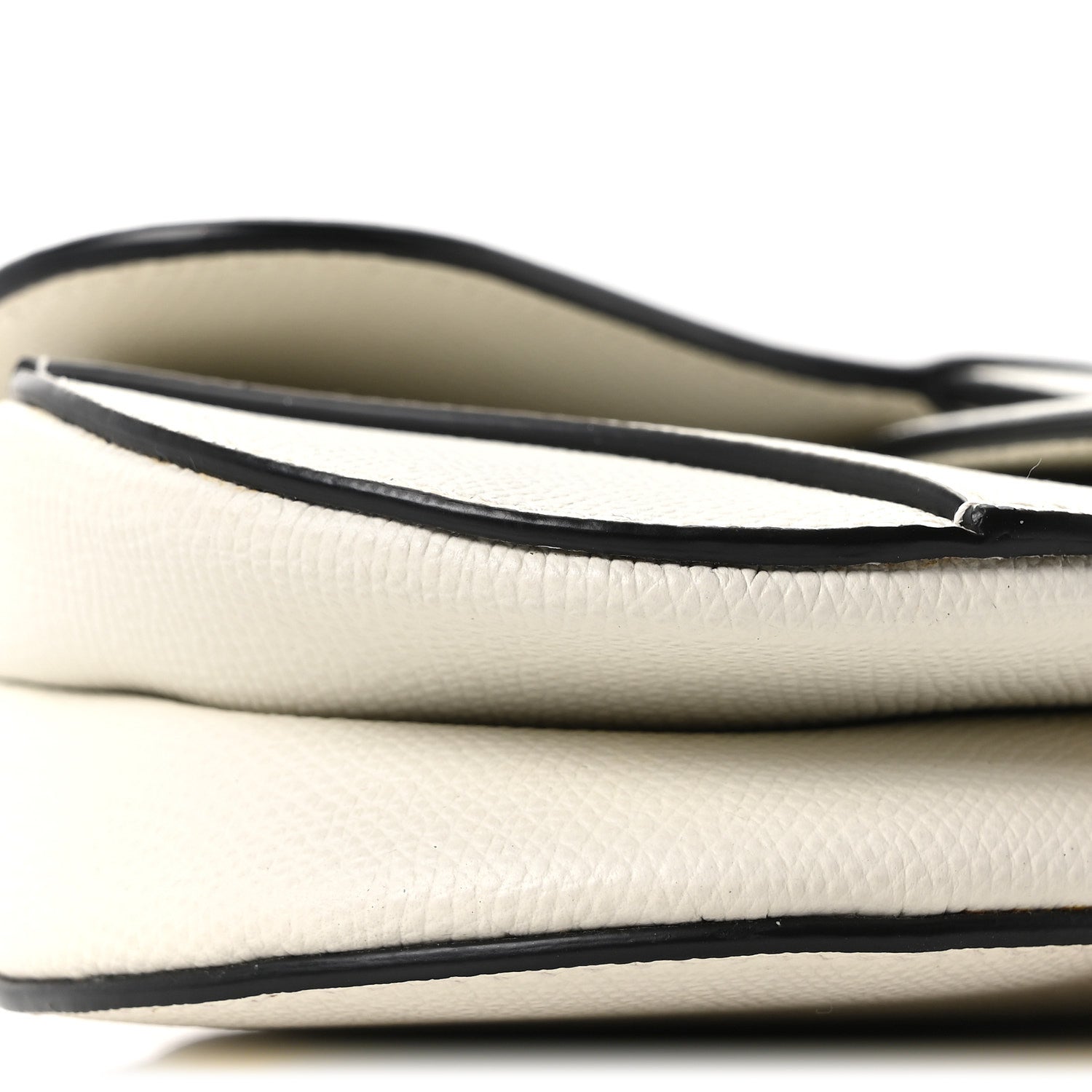 Christian Dior Grained Calfskin Mini Saddle Bag White 8 of 9