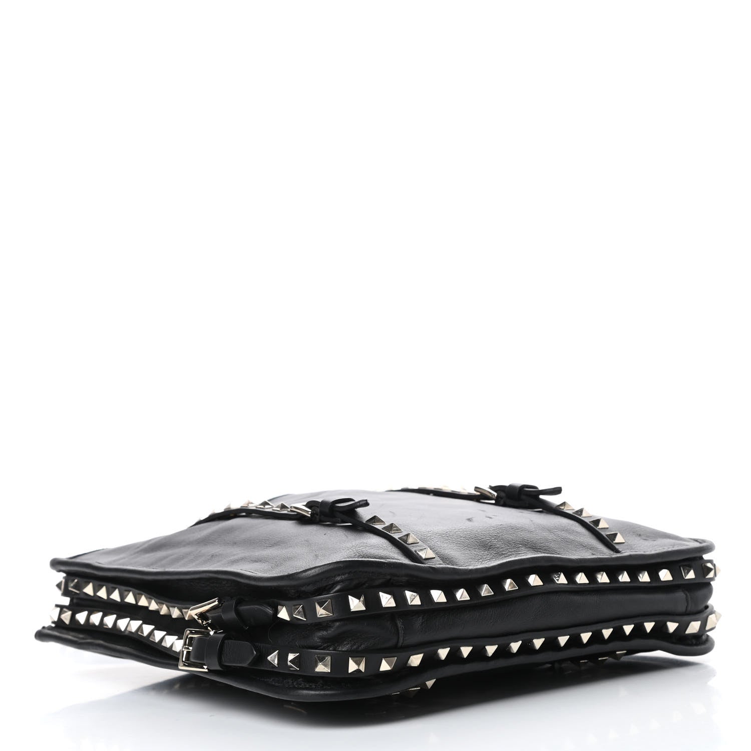 Valentino Garavani Vitello Rockstud Shopper Tote Black 4 of 15