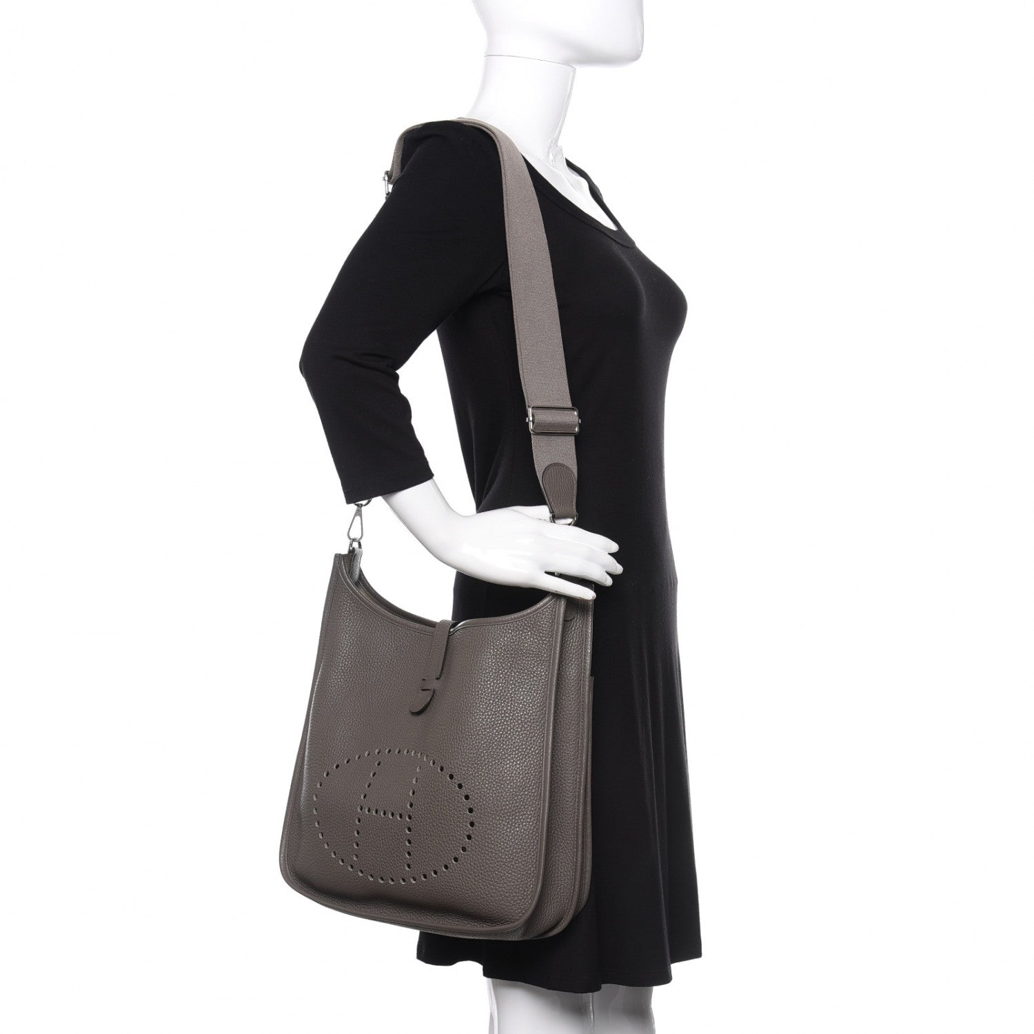 Hermes Taurillon Clemence Evelyne III GM Etain 2 of 9