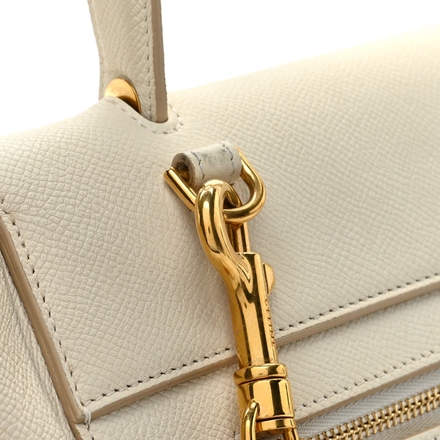 Celine Grained Calfskin Mini Belt Bag White 13 of 14