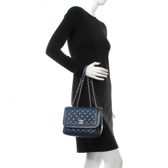 Chanel Lambskin Quilted Medium Lovely Day Flap Blue 3 of 8