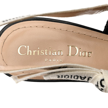 Christian Dior Technical Canvas Ribbon J'Adior Slingback 100mm Pumps 39 Black 7 of 10