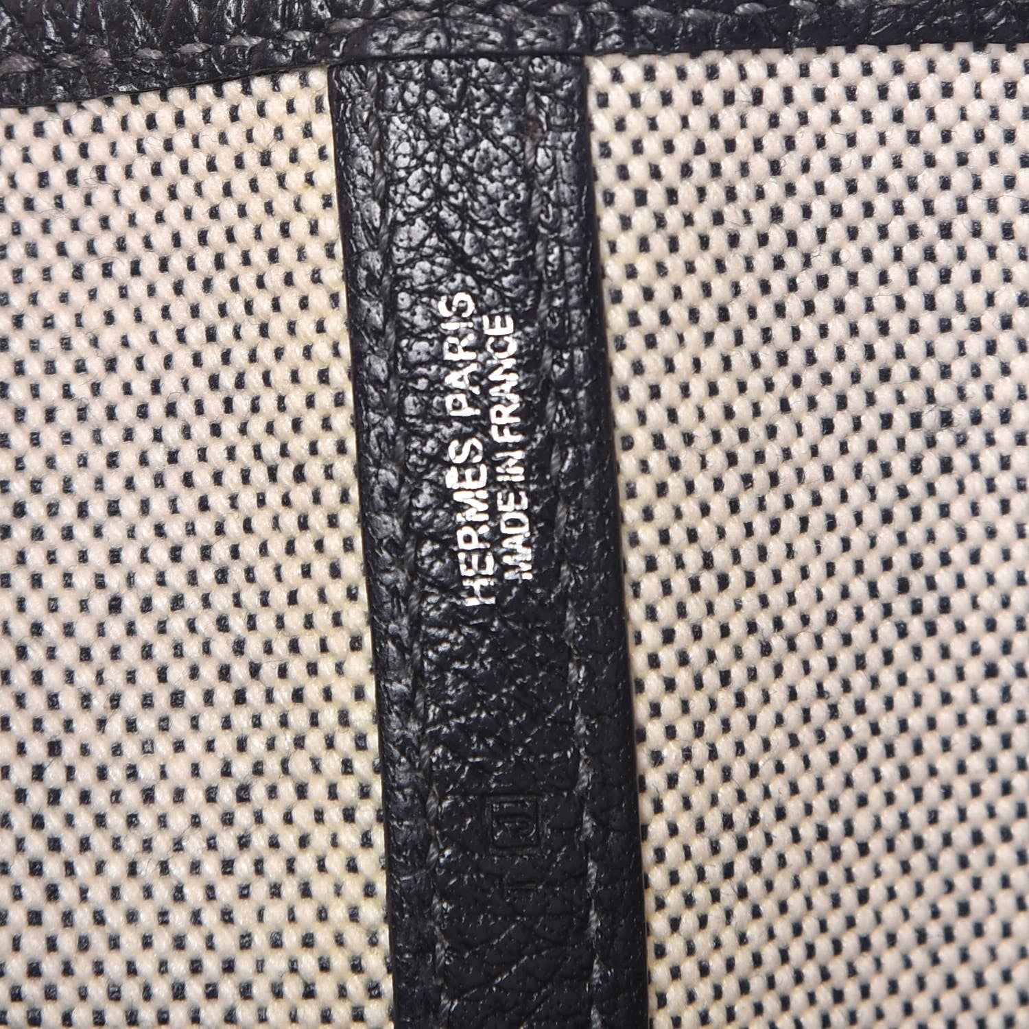 Hermes Buffle Skipper Toile Garden Party 36 MM Tote Black 6 of 7