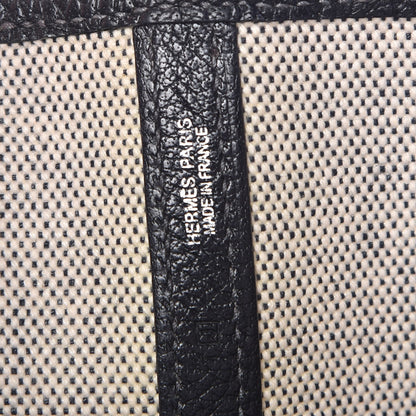 Hermes Buffle Skipper Toile Garden Party 36 MM Tote Black 6 of 7