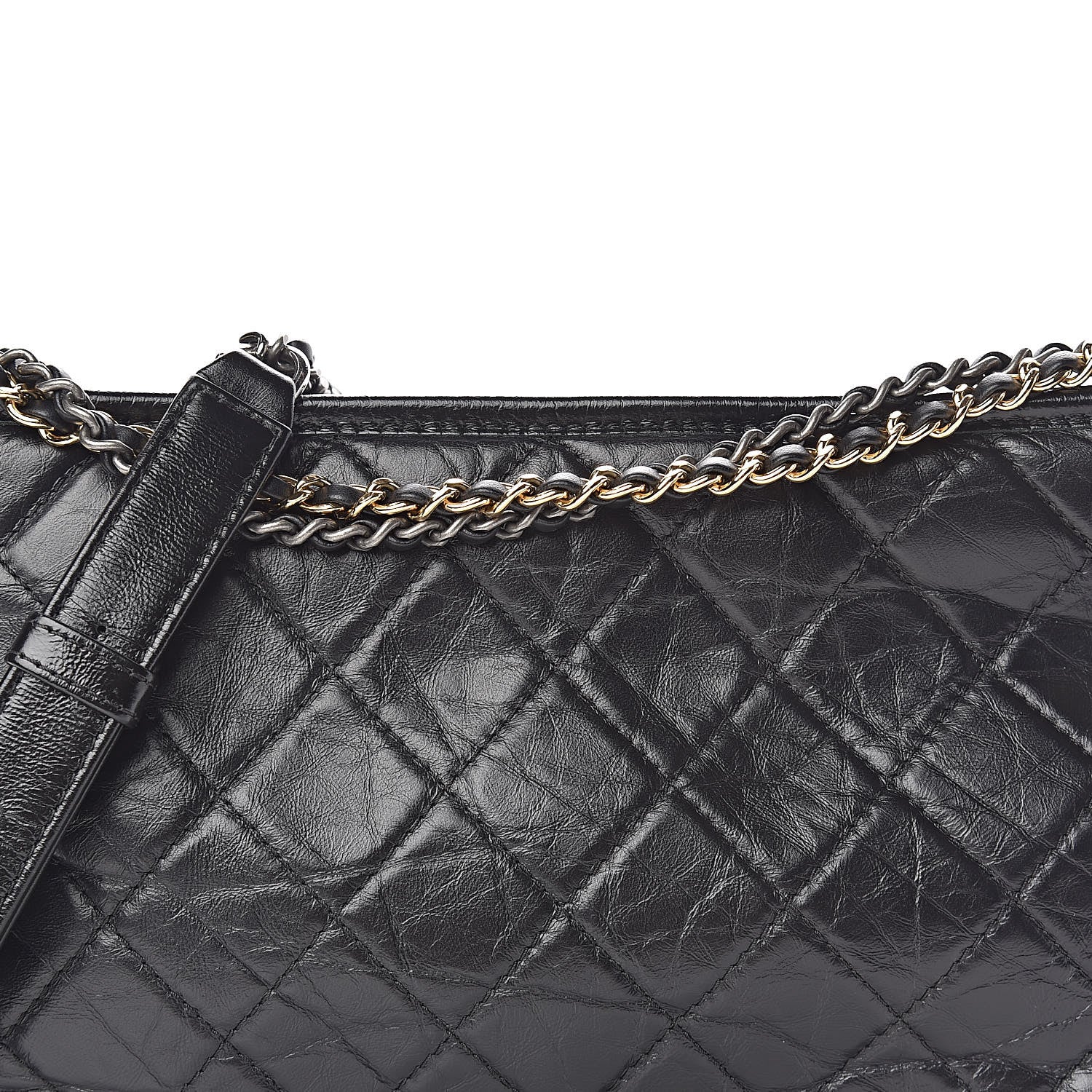 Chanel Aged Calfskin Quilted Medium Gabrielle Hobo Black 12 of 12