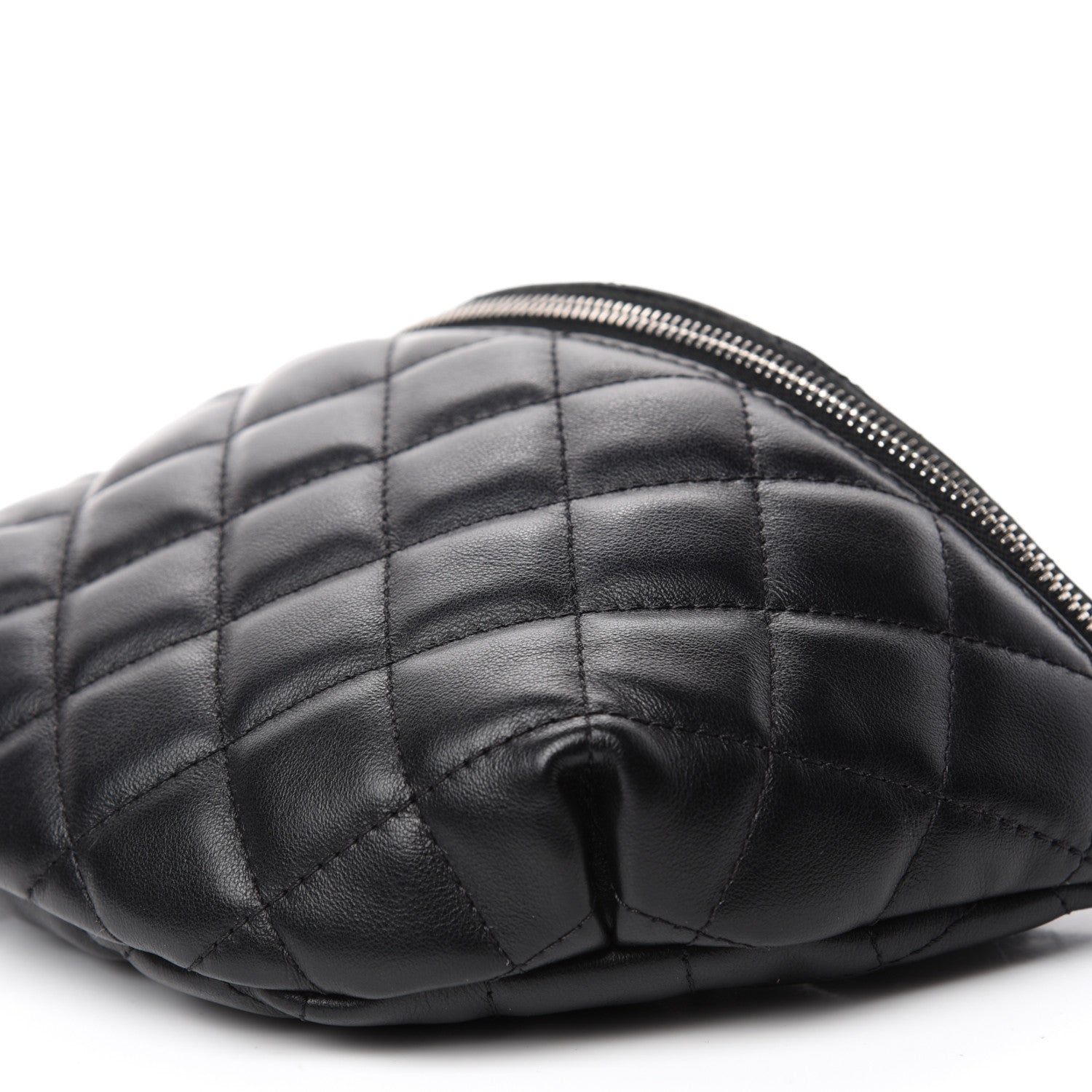 Chanel Grained Calfskin Quilted Waist Belt Bag Black 7 of 11