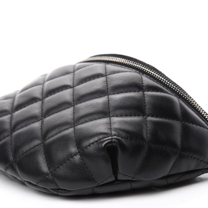 Chanel Grained Calfskin Quilted Waist Belt Bag Black 7 of 11