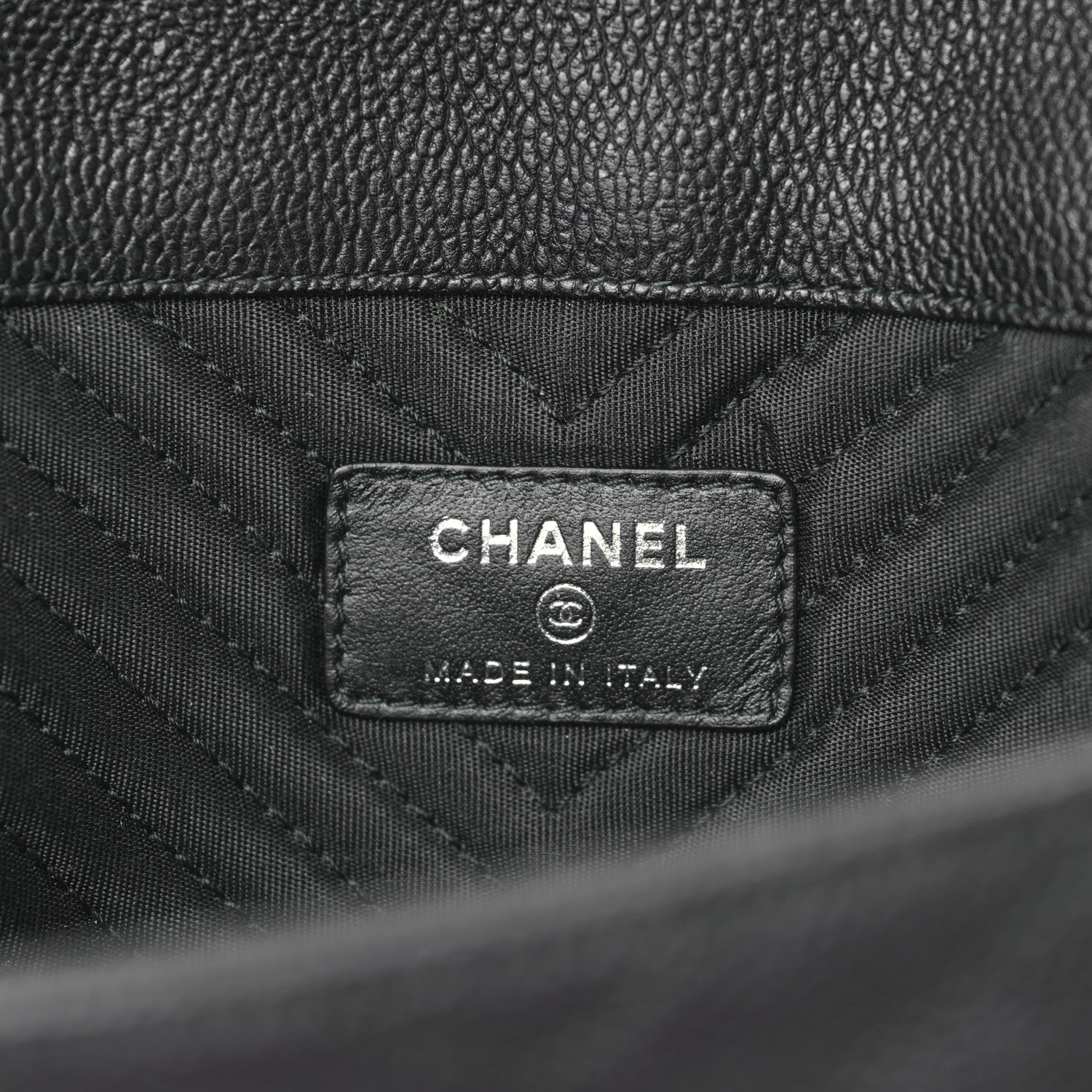 Chanel Calfskin Chevron Quilted Small Envelope Clutch Black 6 of 9