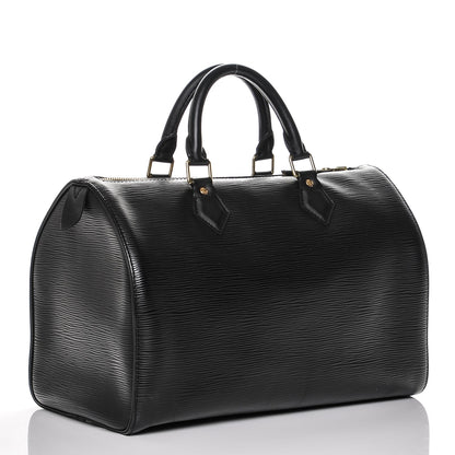 Louis Vuitton Epi Speedy 30 Black 3 of 6