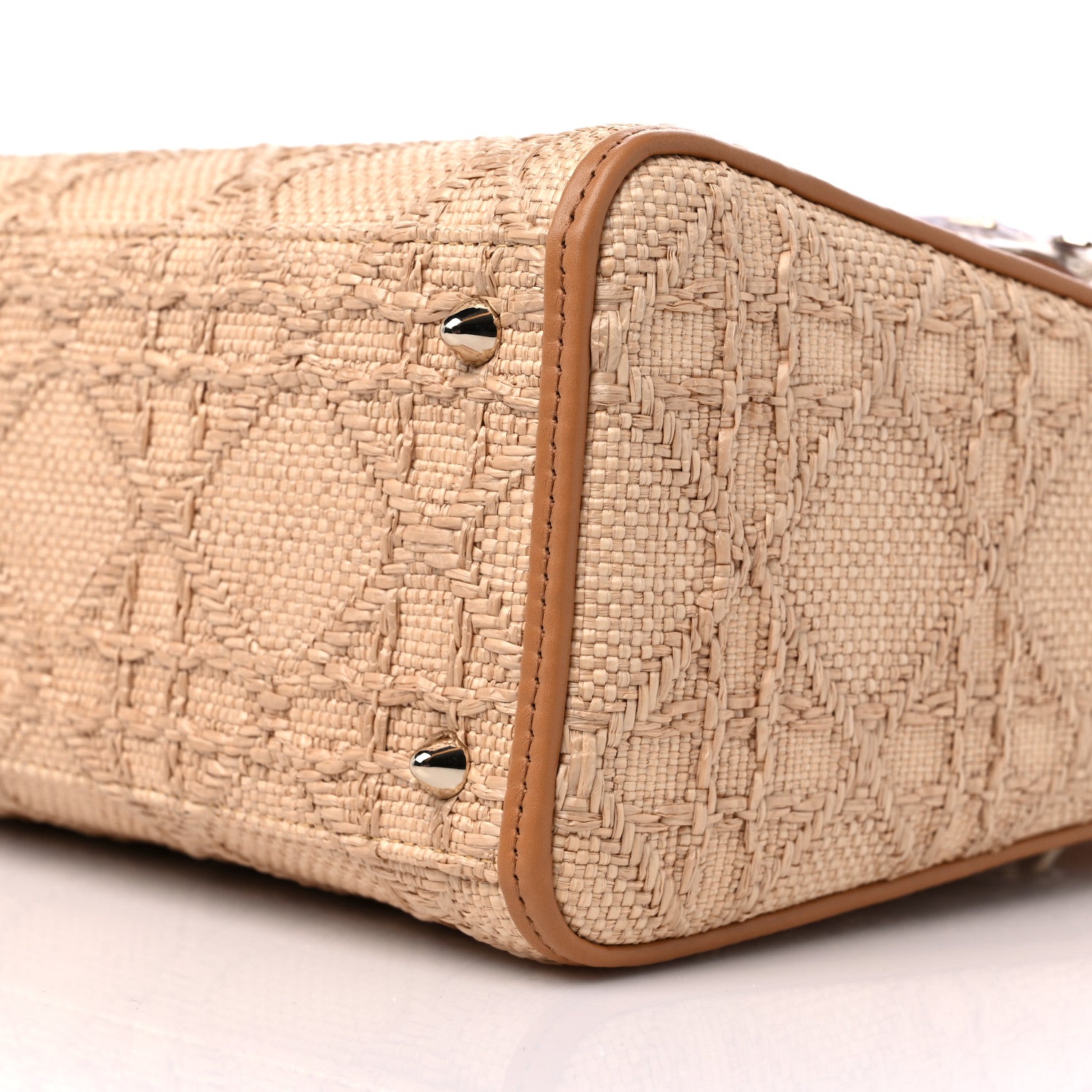 Christian Dior Raffia Medium Lady Dior Bag Beige 7 of 8
