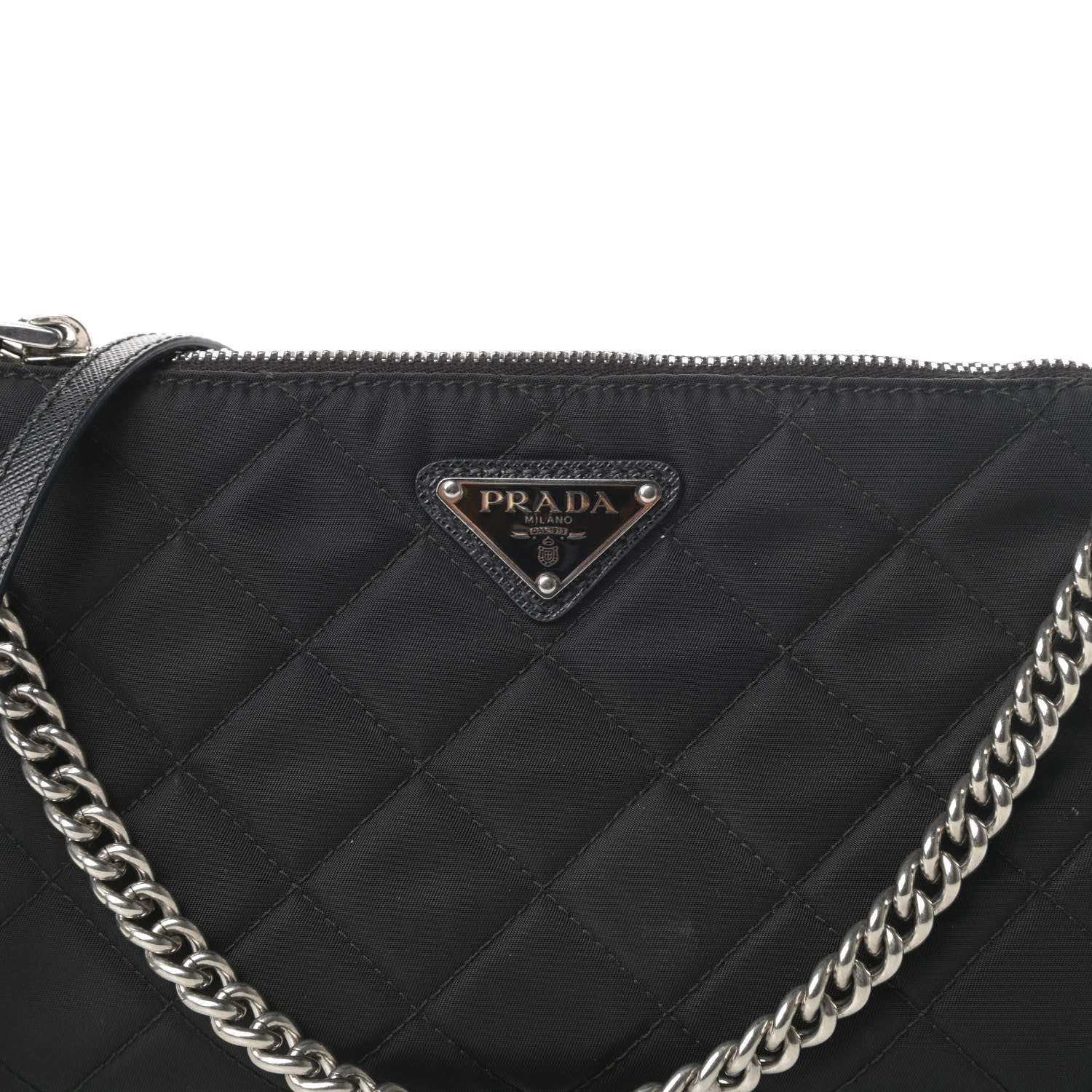 Prada Nylon Tessuto Impuntu Quilted Crossbody Bag Black 9 of 11
