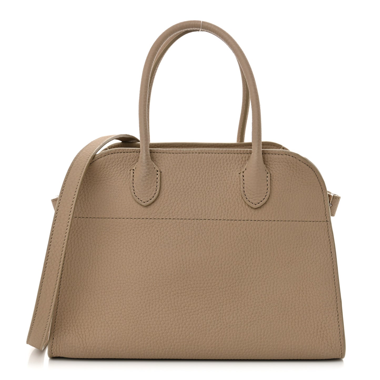 Grained Calfskin Soft Margaux 10 Bag Dark Taupe