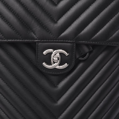 Chanel Calfskin Chevron Quilted Small Urban Spirit Backpack Black 10 of 10