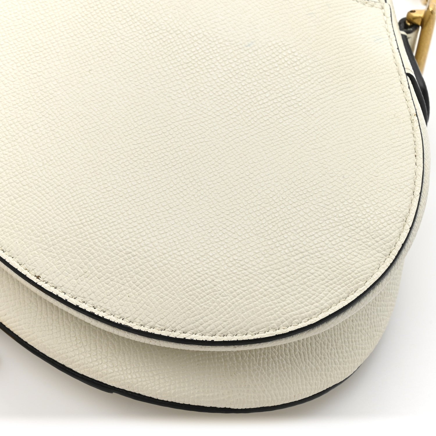 Christian Dior Grained Calfskin Saddle Bag With Strap Latte 13 of 17