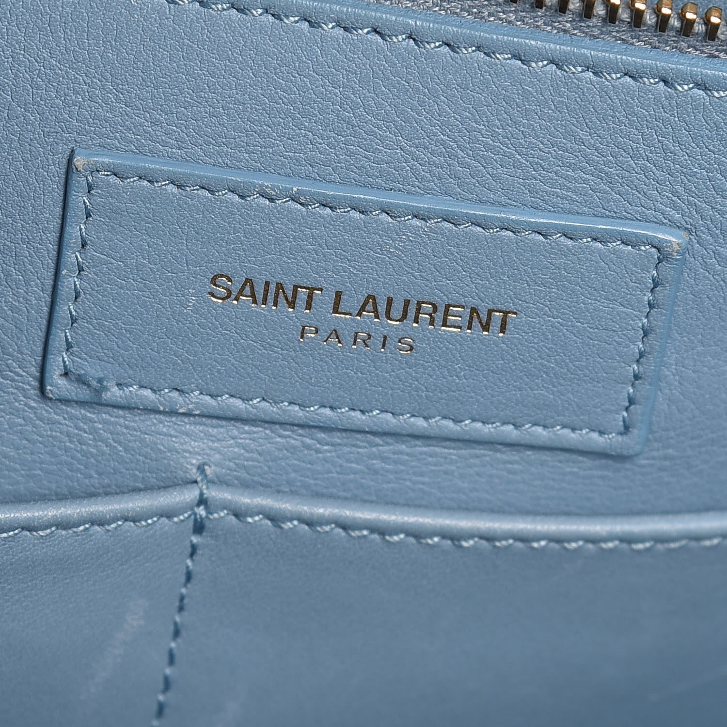 Saint Laurent Calfskin Medium Classic Y Cabas Blue Glacier 6 of 18