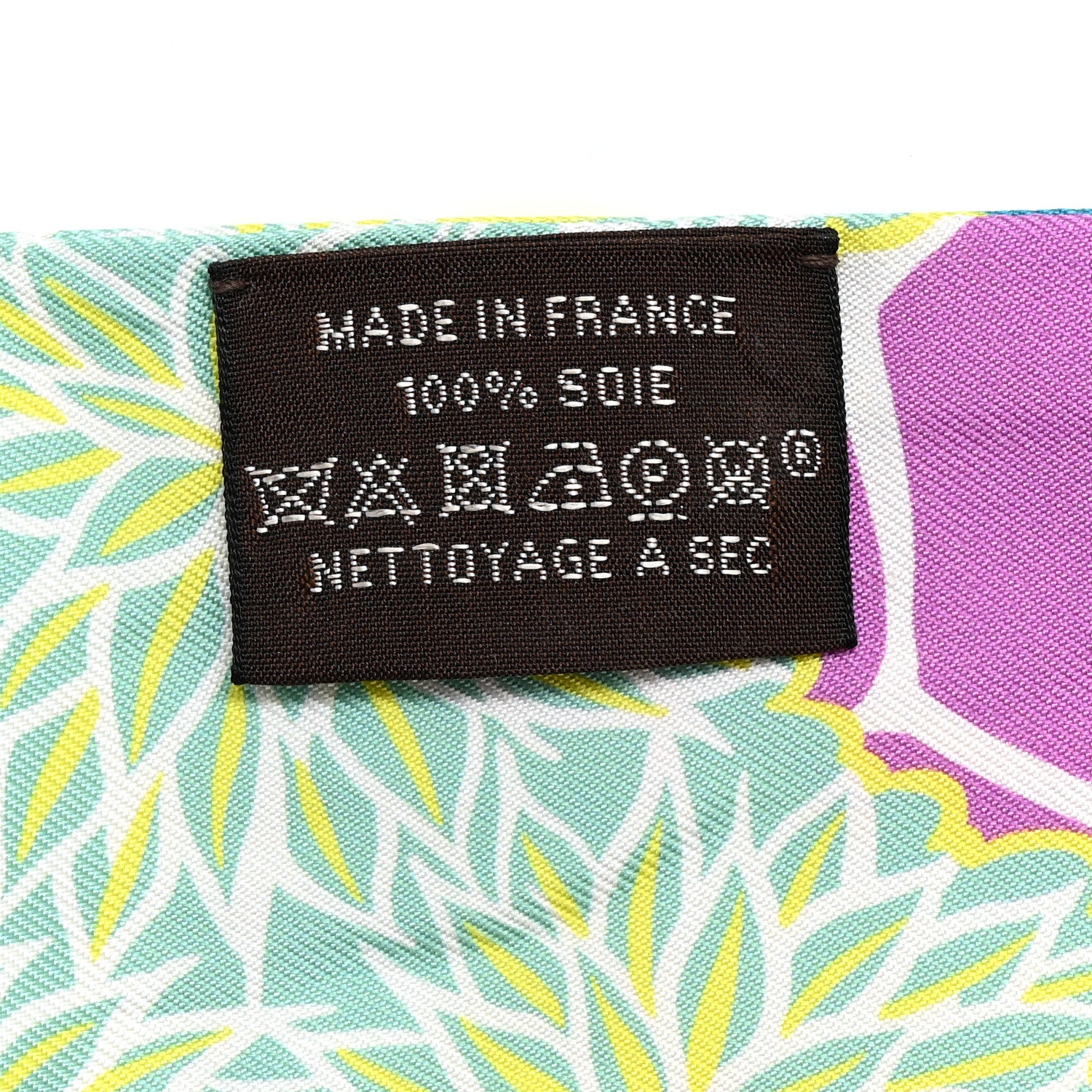 Hermes Silk The Three Graces Twilly Canard Mauve Jaune Fluo 3 of 4