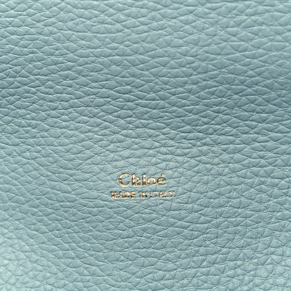 Chloe Shiny Grained Calfskin Small Aby Day Shoulder Bag Faded Blue 6 of 9