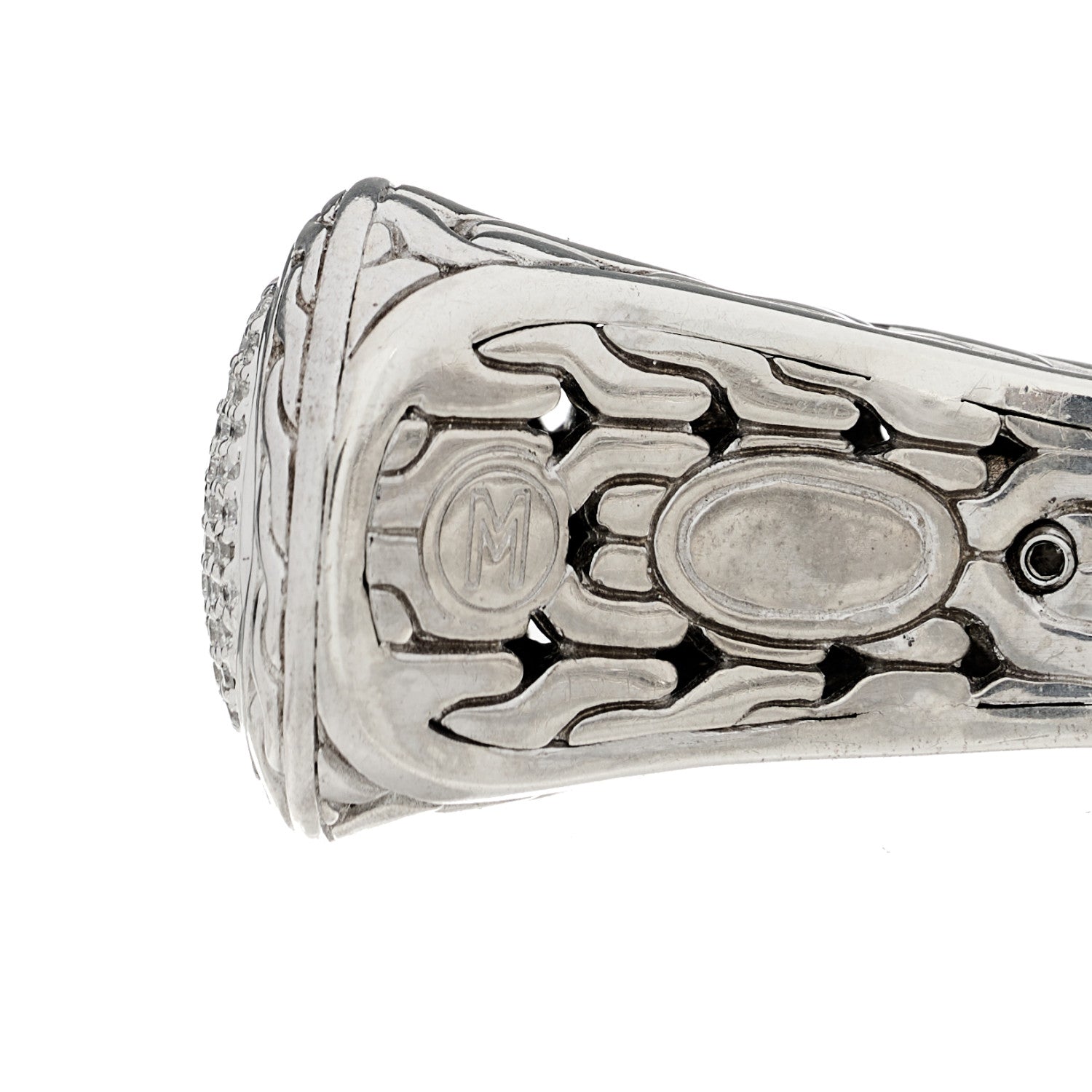 John Hardy Sterling Silver Diamond Palu Classic Chain Kick Cuff Bracelet 3 of 6