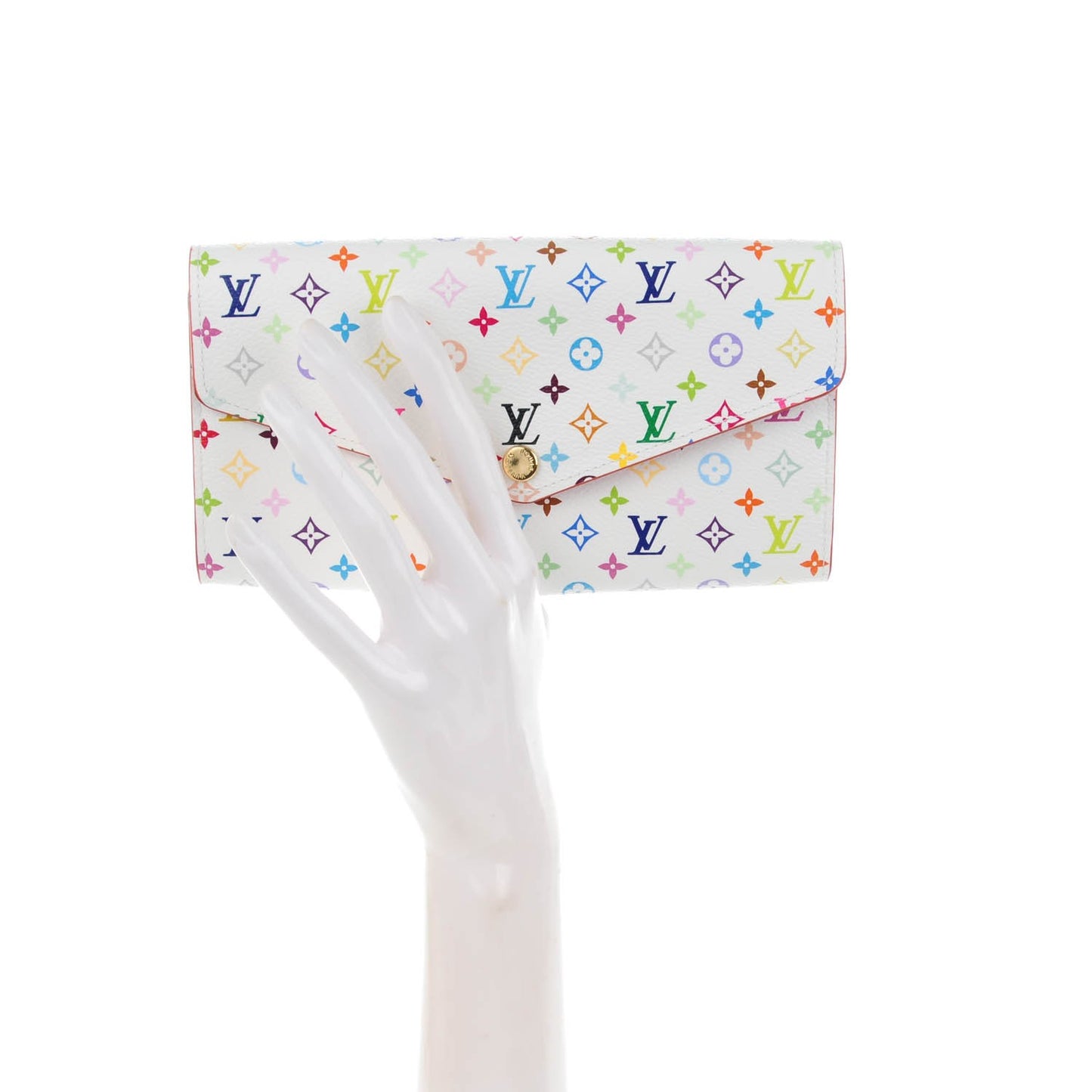 Monogram Multicolor Sarah Wallet NM White Litchi