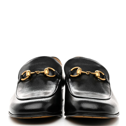 Gucci Goatskin Womens Horsebit Mid-Heel Loafers 40 Black 2 of 10