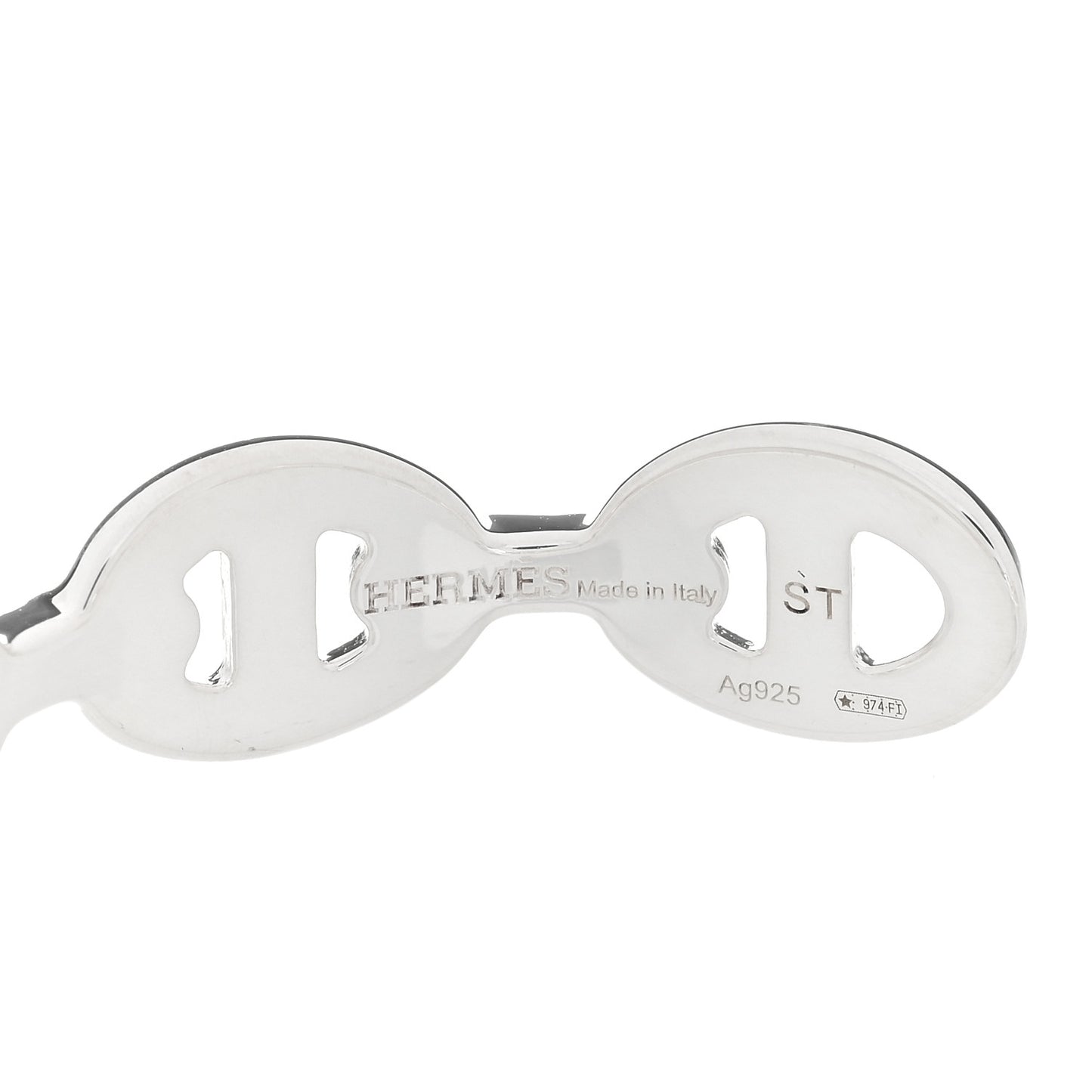 Sterling Silver MM Chaine d'Ancre Enchainee Cuff Bracelet ST