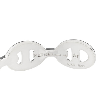 Hermes Sterling Silver MM Chaine d'Ancre Enchainee Cuff Bracelet ST 3 of 3