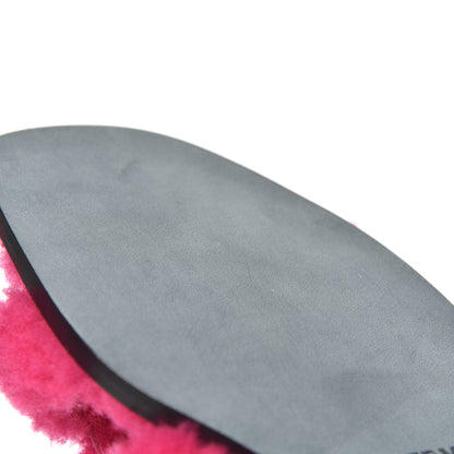 Hermes Woolskin Oran Sandals 35.5 Rose Fuchsia 10 of 10