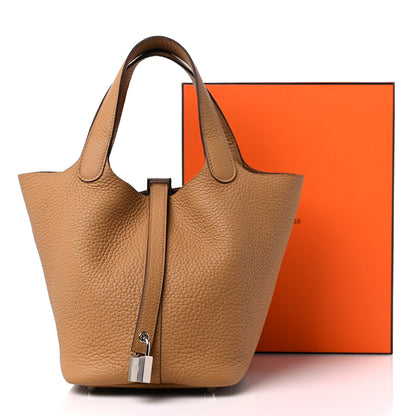 Hermes Taurillon Clemence Picotin Lock 18 PM Biscuit 10 of 10