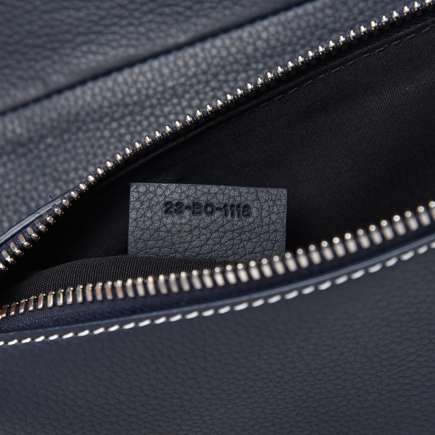 Christian Dior Grained Calfskin Kim Jones Saddle Bag Navy Blue 9 of 11