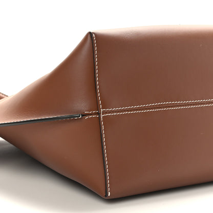 Burberry Calfskin Monogram Motif TB Medium Soft Tote Brown 8 of 10