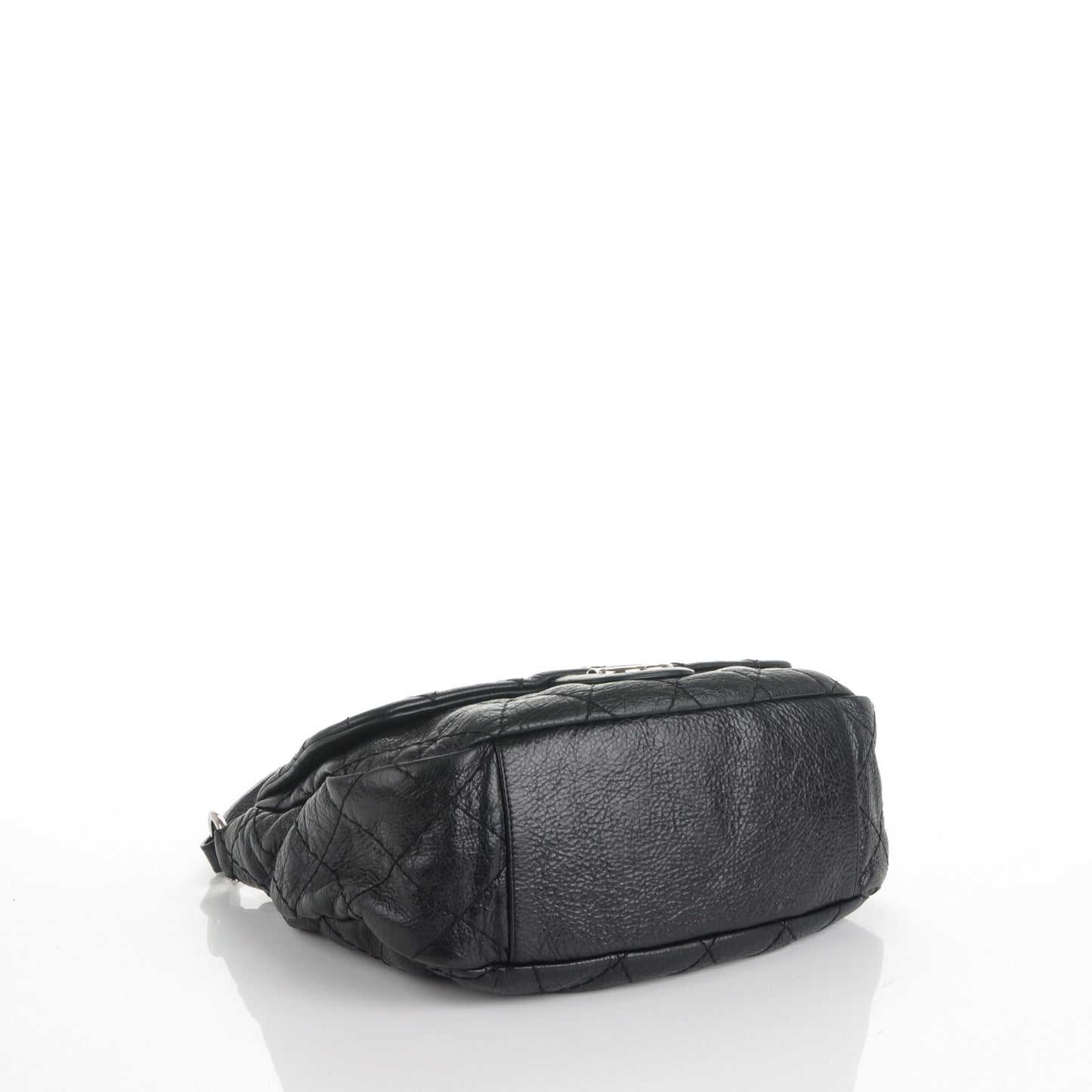 Glazed Calfskin Stitched XL On The Road Flap Black