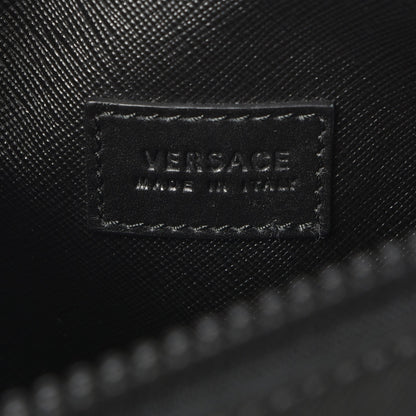 Versace Grained Calfskin Palazzo Medusa Shopping Tote Black 8 of 8