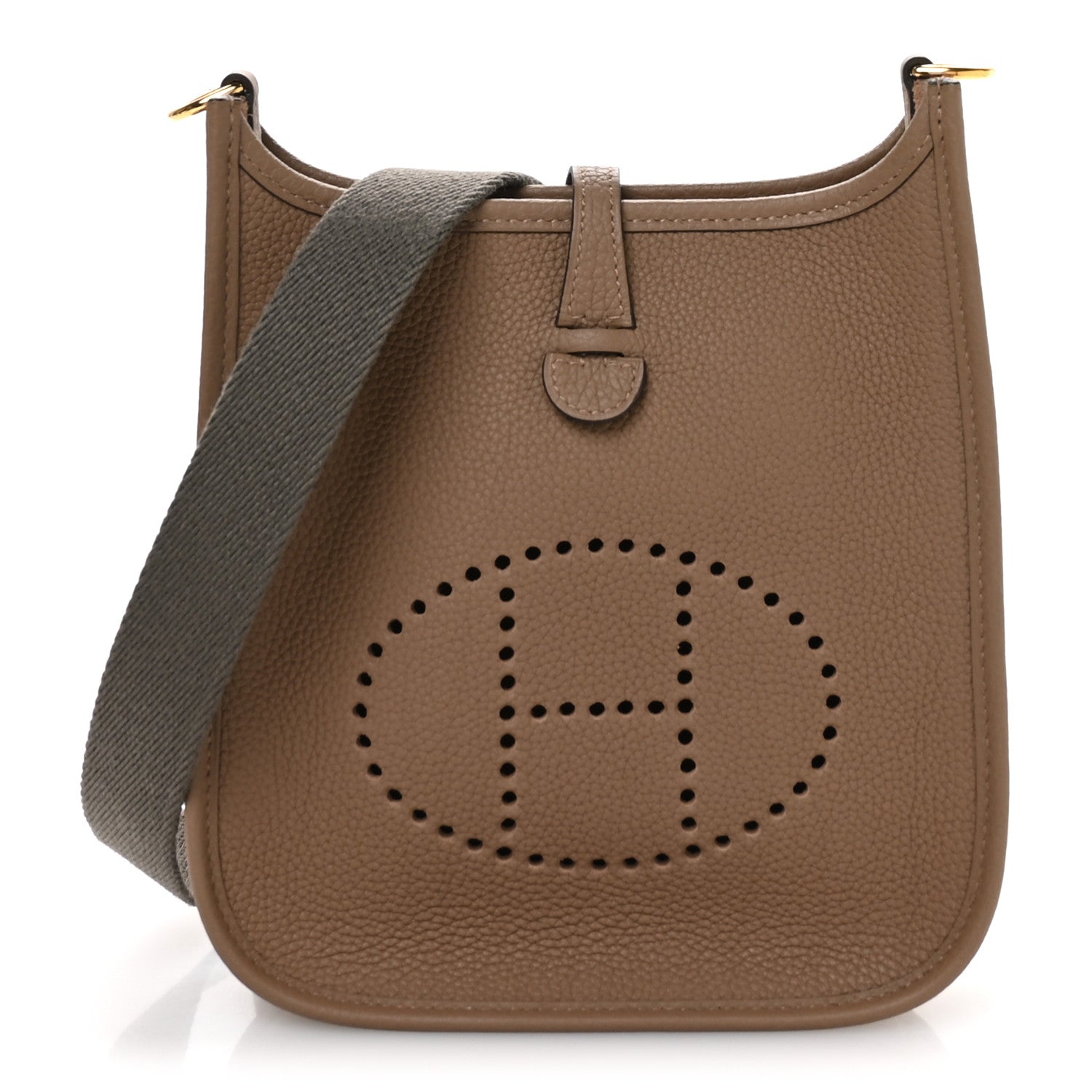 Hermes Taurillon Clemence Evelyne TPM Beige De Weimar Gris Etain 1 of 10
