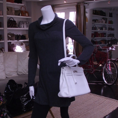 Hermes Taurillon Clemence KELLY 35 White 2 of 15