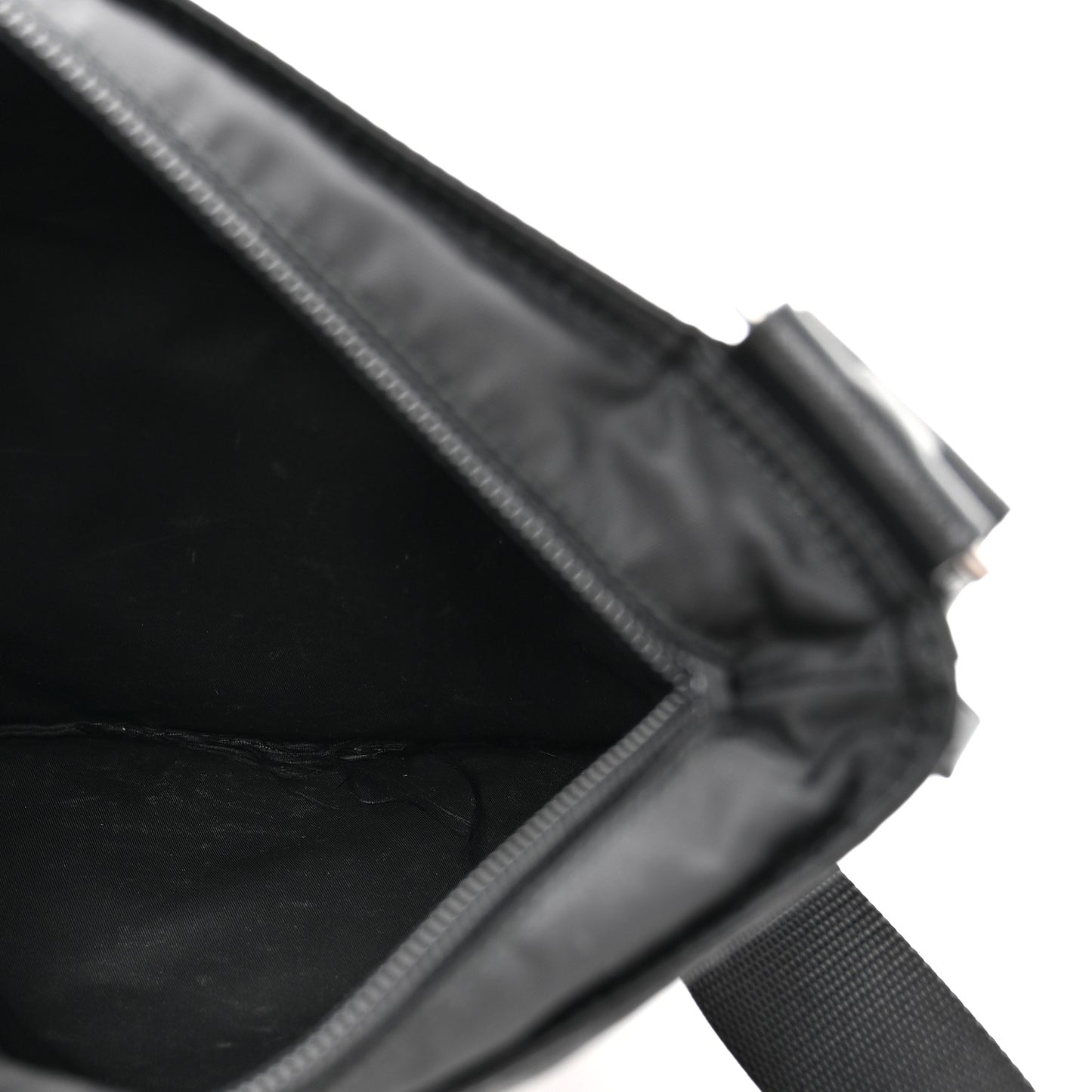 Nylon Vela Flat Messenger Bag Black