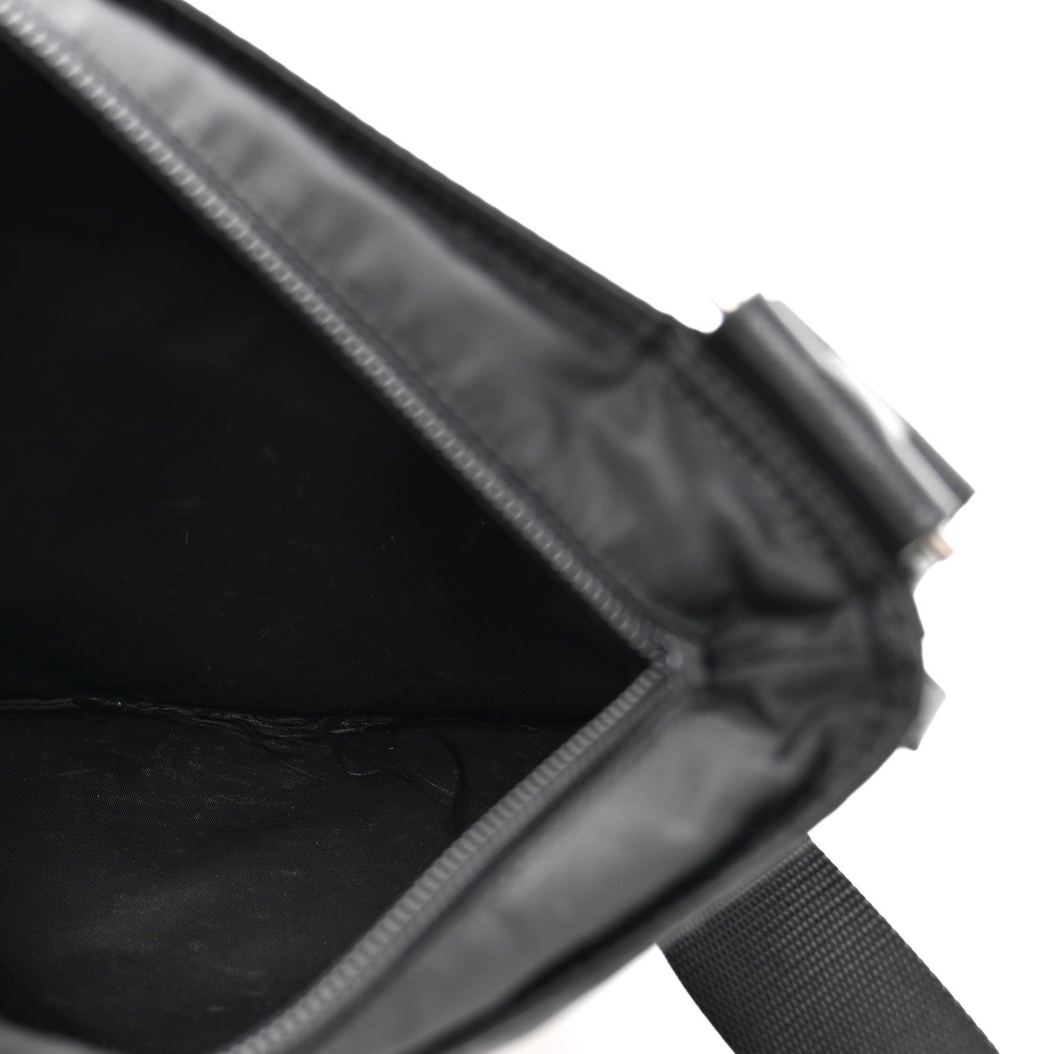 Prada Nylon Vela Flat Messenger Bag Black 5 of 11