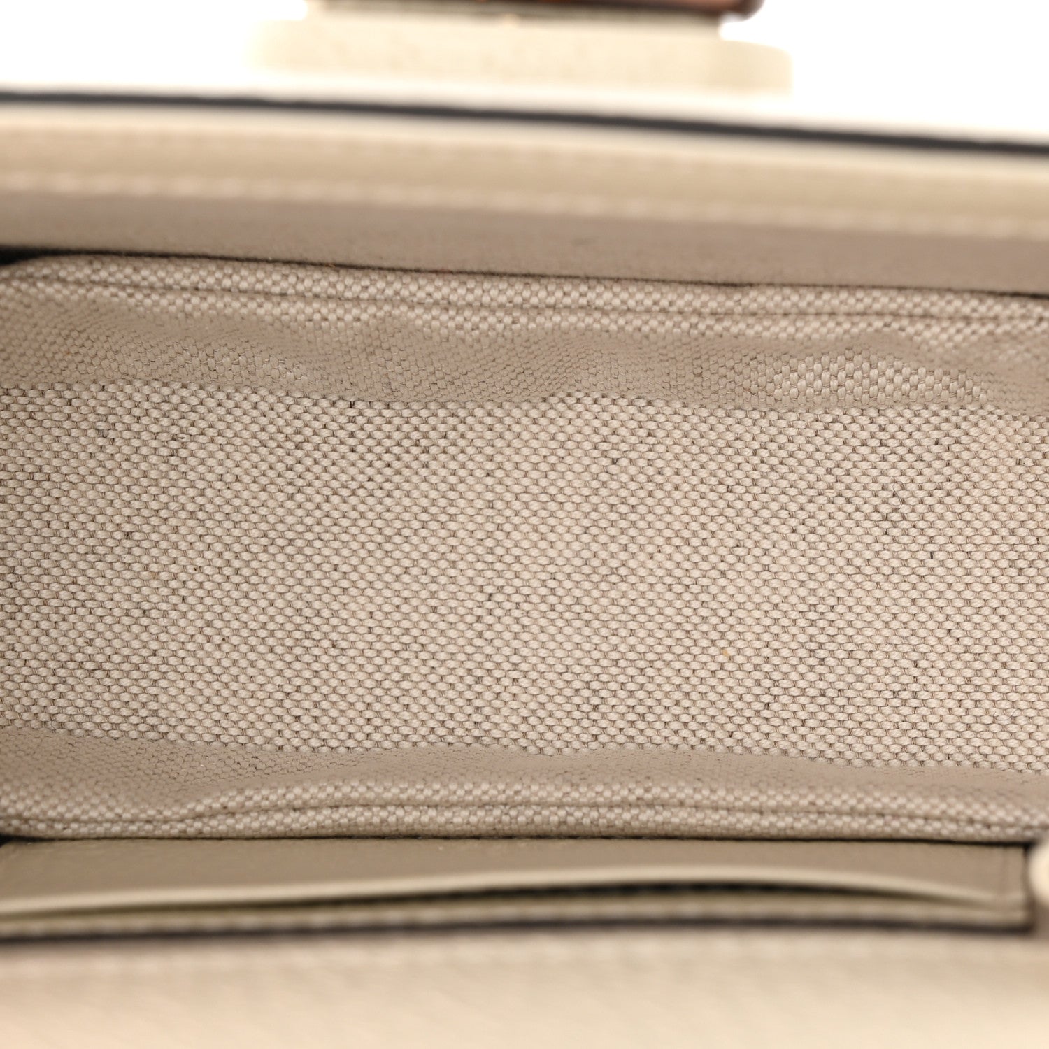 Gucci Monogram Jumbo GG Textured Dollar Calfskin Web Mini Bamboo 1947 Top Handle Bag Off White 5 of 11
