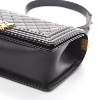 Chanel Lambskin Quilted Medium Boy Flap Black 9 of 10